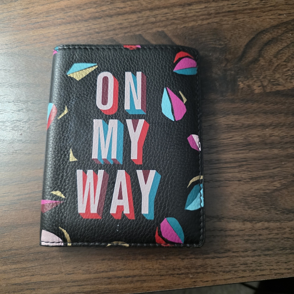 Fossil Black Wallet with Colorful Design